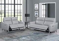 Derek Grey 2 Pc Power Sofa Set