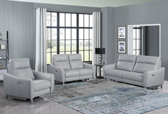 Derek Grey 3 Pc Power Sofa Set