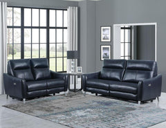 Derek Blue 2 Pc Power Sofa Set