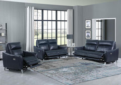 Derek Blue 3 Pc Power Sofa Set