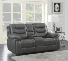 Flamenco Grey Power Loveseat