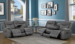 Conrad Grey 2 Pc Motion Sofa Set