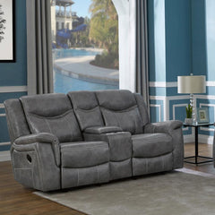 Conrad Grey Glider Loveseat W/ Power Outlet
