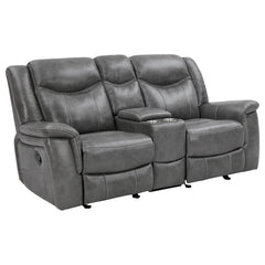 Conrad Grey Glider Loveseat W/ Power Outlet