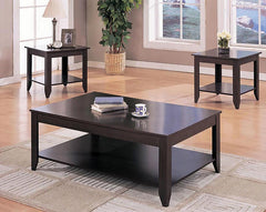 Brooks Brown 3 Pc Coffee Table Set