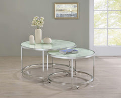 Lynn Silver 2 Pc Nesting Coffee Table