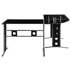 Keizer Black L-shape Desk