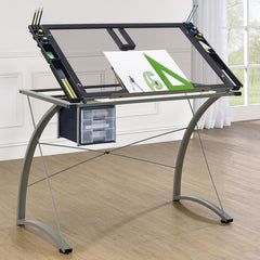 Melo Grey Drafting Desk