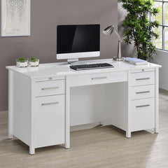 Dylan White Lift Top Computer Desk