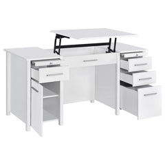 Dylan White Lift Top Computer Desk