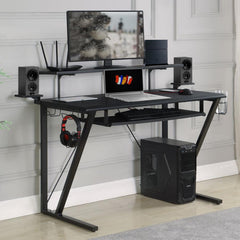 Wedalia Black Gaming Desk