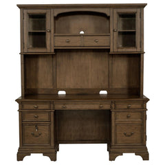 Hartshill Brown Credenza Desk W/ Hutch