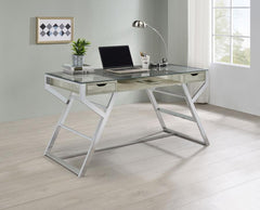 Emelle Grey Writing Desk