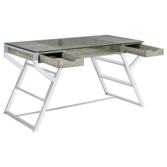 Emelle Grey Writing Desk