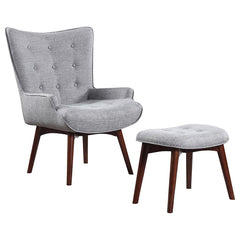 Willow Grey Accent Chair W/ Ottoman