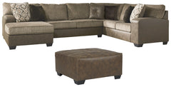 Abalone 3-Piece Sectional with Ottoman - PKG002370