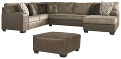 Abalone 3-Piece Sectional with Ottoman - PKG002371