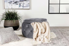 Angelina Grey Storage Ottoman