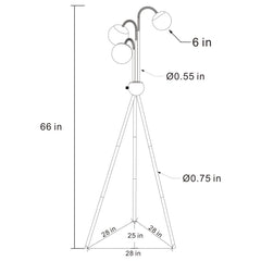 Miley Gold Floor Lamp