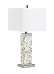 Capiz Silver Table Lamp