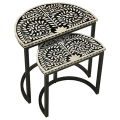 Zakiya Black 2 Pc Nesting Table