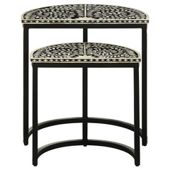 Zakiya Black 2 Pc Nesting Table