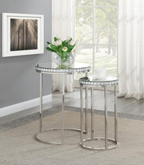 Addison Silver 2 Pc Nesting Table