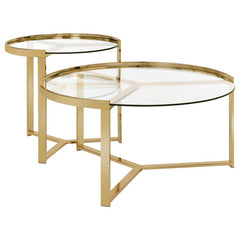 Delia Gold 2 Pc Nesting Coffee Table