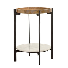 Adhvik Brown Side Table