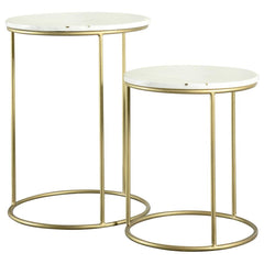 Vivienne Gold 2 Pc Nesting Table