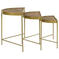 Tristen Brown 3 Pc Nesting Table