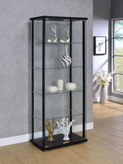 Delphinium Black Curio Cabinet