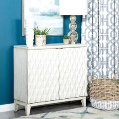 Moody White Accent Cabinet