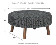 Jassmyn Oversized Accent Ottoman - The Bargain Furniture