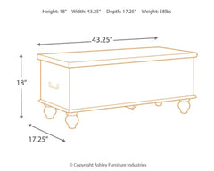 Fossil Ridge Storage Bench - The Bargain Furniture