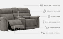 Next-Gen DuraPella Power Reclining Loveseat with Console