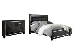 Kaydell King Upholstered Panel Bed with Dresser - PKG002810