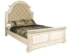 ANASTASIA 5/0 Q FOOTBOARD & SLATS - ANT. WHITE