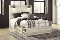 Cambeck Twin Panel Bed with 4 Storage Drawers with Dresser