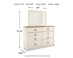 Willowton Dresser and Mirror