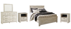 Bellaby Queen Panel Bed with Mirrored Dresser - PKG004710