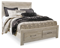 Bellaby Queen Platform Bed with 2 Storage Drawers with Mirrored Dresser, Chest and Nightstand