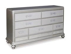 Coralayne King Upholstered Bed with Dresser