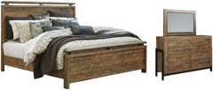 Sommerford Queen Panel Bed with Mirrored Dresser