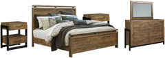 Sommerford Queen Panel Bed with Mirrored Dresser and 2 Nightstands