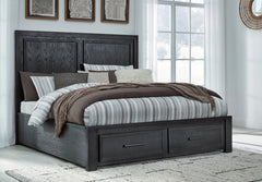 Foyland California King Panel Storage Bed