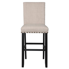 CRISPIN NATURAL BEIGE BAR CHAIR- (2/ Ctn)