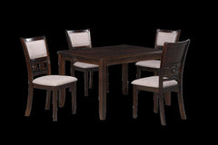 GIA 5 PC 48" RECTANGLE DINING TABLE & 4 CHAIRS-CHERRY