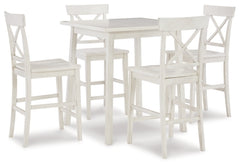 Stuven Counter Height Dining Table and 4 Barstools - PKG012084