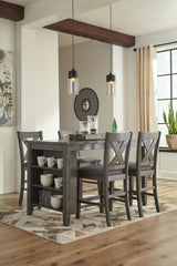 Caitbrook Counter Height Dining Table and 4 Barstools - PKG001967